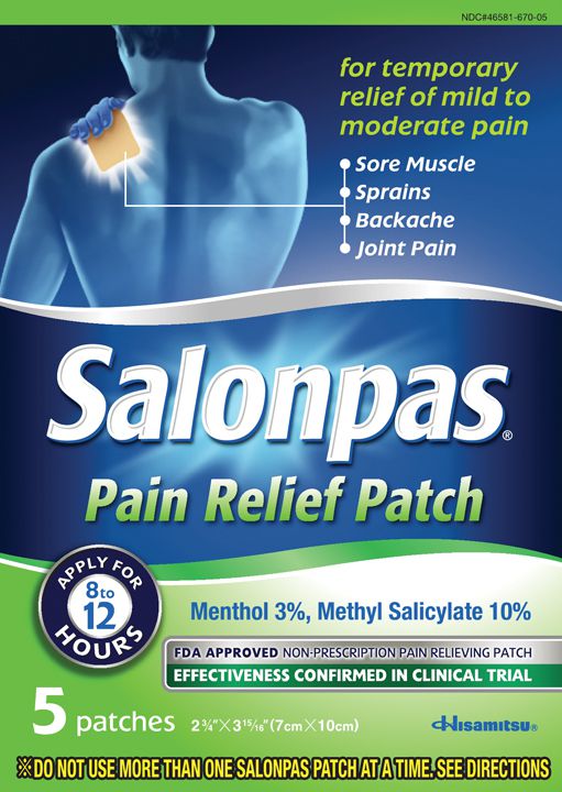salonpas pain relieving patch directions